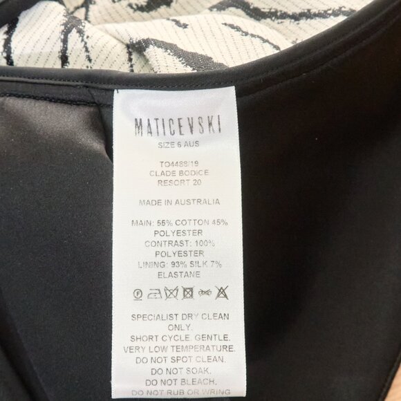 Maticevski CLADE BODICE, Size 6 AUS (US 2, EU 34), Made in Australia - Picture 7 of 8